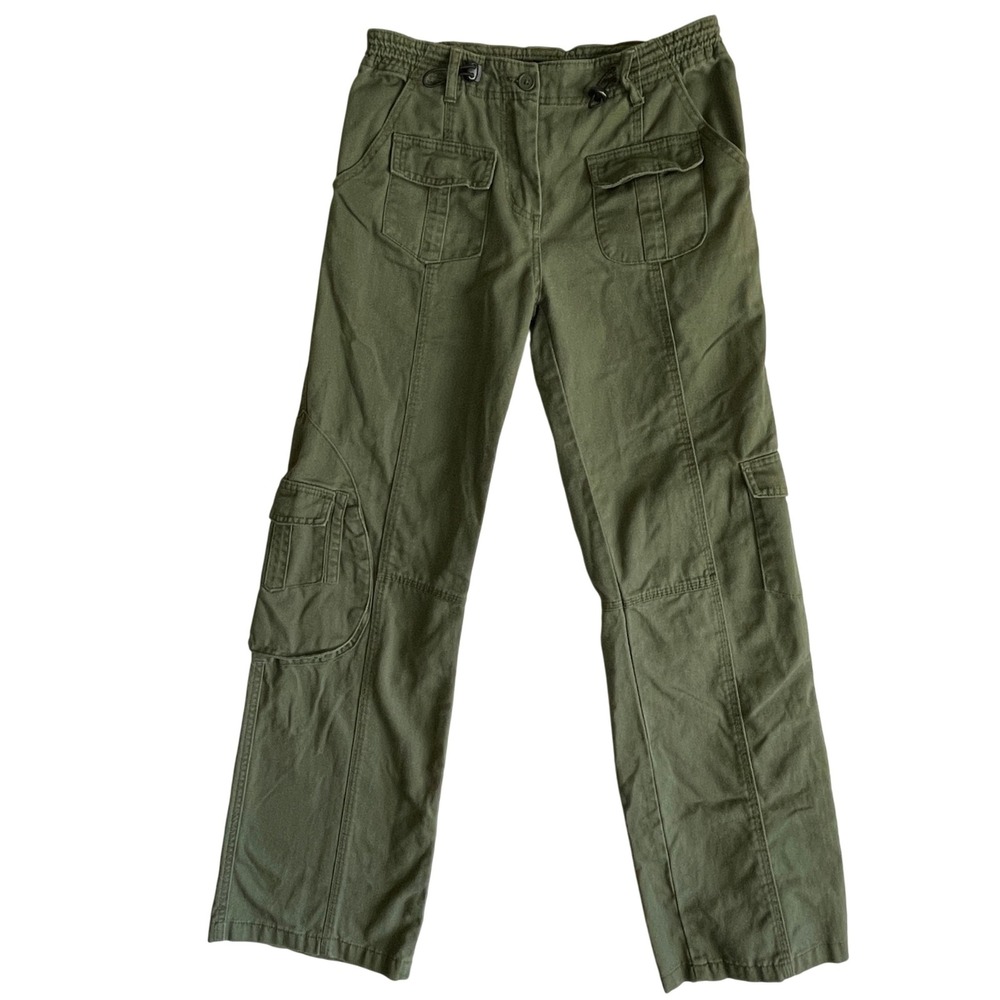 Brandy Melville‎ Olive Green Cargo Pants Womens Casual Utility Trousers, 27 x 30